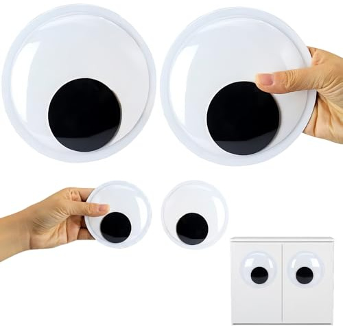 4 Piezas Ojos Móviles Gigantes Autoadhesivos De 60 mm Y 150 mm, Decoración Manualidades 3D Para Tarjetas, Muebles, Botes, Árbol De Navidad, DIY Infantil Y Fiestas Creativas