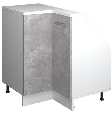 Vicco Mobile cucina angolare per sottotetto R-Line, Calcestruzzo, 75.6 cm con 1 porta