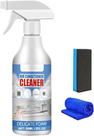 Foaming No-Rinse Air Conditioner Cleaner Spray, Gentle Deep Cleaning Foam Cleanser for Wall-Mounted Split AC Units, Easy Household Indoor AC Maintenance, 60ml (1)