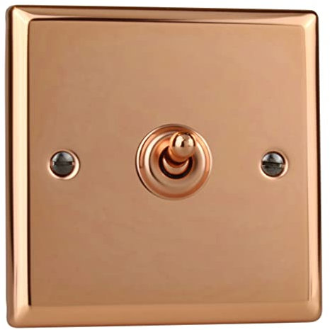 Varilight 1-Gang 10A 1- or 2-Way Toggle Switch Polished Copper