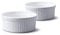 WM Bartleet & Sons 1750 Lot de 2 ramequins traditionnels en porcelaine Ø 11,5 cm - Blanc - TSET38