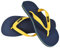 Seac Ohau, Gummi-Zehentrenner für Meer, Pool, Strand und Boot, Blau Gelb, 47/48 EU