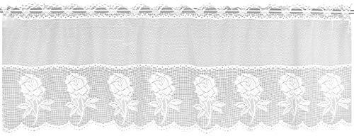 Arsvita Bistrogardine in weiß, Maße (BxL) 160 x 50 cm - Design: Rosen