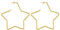 FOCALOOK Stern Ohrringe Vergoldet Hängend Creolen Edelstahl Damen Hoop Earrings Außendurchmesser 60mm Stern Ohrringe Y2K Accessoire Star Modeschmuck für Geburtstag