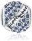 FOREVER QUEEN Damen September Geburtsstein Charm Bead 925 Sterling Silber Geburtstag Charm Anhänger für Armband Geburtstagsgeschenk mit Geschenkbox