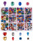 PandaHall 220pcs Acrylic & Glass Sew On Rhinestones Mixed Color Rhinestone Montee Beads with Brass Prong for DIY Dress Clothes Shoes Bag Decorations