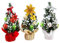 Albero di Natale da Tavola,Mini albero di Natale 3 pezzi Oro Argento Rosso Alberi di Natale Artificiali per Decorazioni Natalizie Decorativo da Tavolo Tavola Scrivania