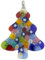 Glass Of Venice Collar con Colgante de árbol de Navidad Italiano Millefiori de Cristal de Venecia de Cristal de Murano Multicolor - Colgante de Navidad de Cristal de Murano para Mujer