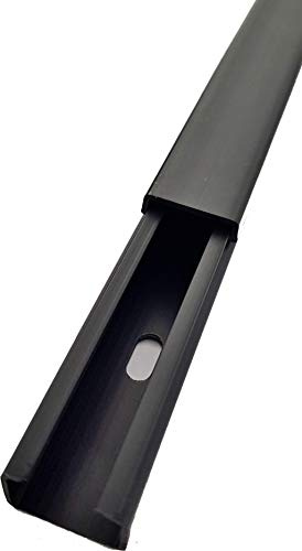 CabCom PVC Kabelkanal Kabelleiste Kabelschacht Brüstungskanal zur Montage an Wand oder Decke diverse Größen und Farben 10 Meter (5x2 Meter) 15 x 15 mm schwarz