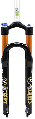 DFS 1,55 kg Luftgabel Civet Series Federung MTB Mountainbike Gabel für Fahrrad 27,5/26 Zoll 73,7 cm QR 9X100 Fernschloss manuelles Schloss (gerade + manuelles Schloss, 27,5/66 cm)