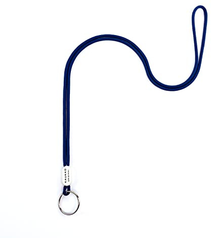 KAUKKO Schlüsselband Lang Schlüsselanhänger (48cm), für Ausweise und Schlüssel - Robust und Praktischer - Lanyard für Herren, Damen & Kinder, Blau-KR02