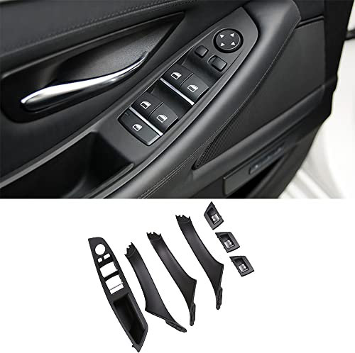 CHUANGHUI Car Door Handle Cover for BMW 5 Series F10 2011-2016 Interior Door Handles Replace Trim Cover 520i 528i 530i 535d 535i 550i (Black)