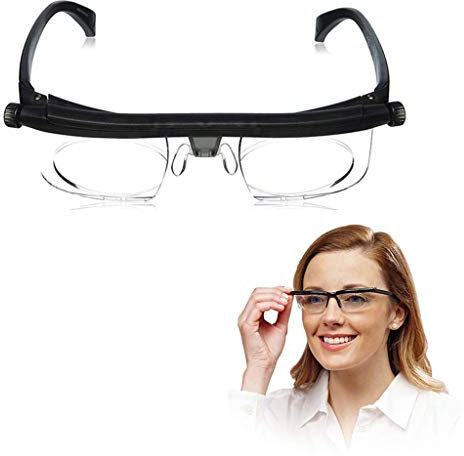 SDFASF Adjustable dial eyeglasses, variable focus glass reading glasses for distance or reading glasses Myopia glasses (with box)