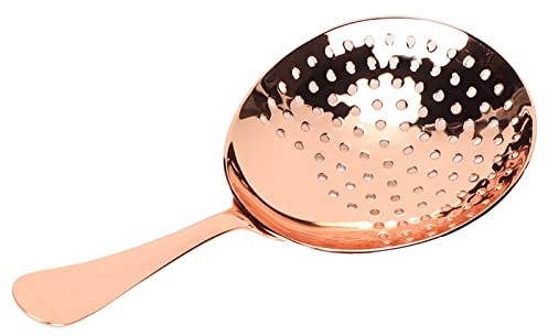 Julep Strainer, cucchiaio in acciaio inossidabile flessibile facile da pulire Applicazioni larghe per strumenti da bar per barman(Placcatura in rame)