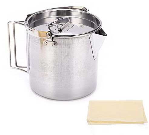 yaogohua Camping Wasserkocher Campingzubehör Edelstahl Hitzebeständig Langlebig Robust Tragbar Wandertopf Campinggeschirr Campingausrüstung Must Haves Geschenk zum Valentinstag