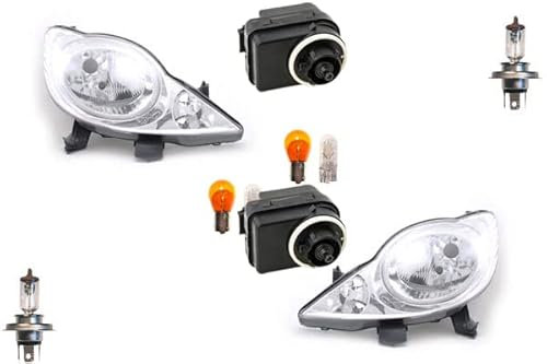 Johns, Scheinwerfer passend für Peugeot 107 06/05-01/12 Leuc. Links Rechts + Stellmotor