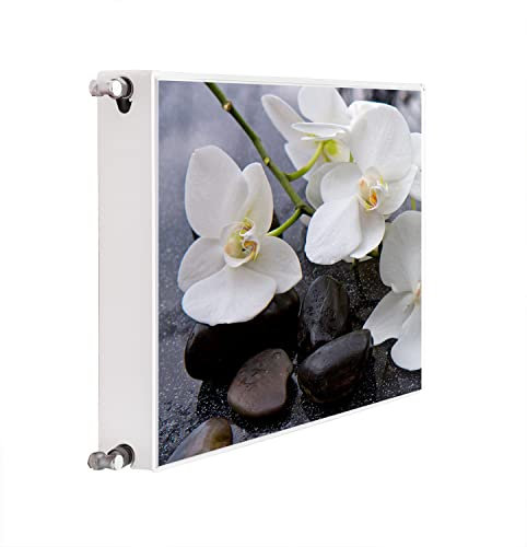 DarHaus Magnet Heizkörperverkleidung Heizkörperabdeckung Heizung Schutz, 60x60 Motiv Orchidee