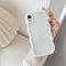 UEEBAI Hülle für iPhone XR, Niedliche lockige Wellen Rahmenform Silikon Stoßfeste Handyhülle, Crystal Clear Case mit Anti-Kratzen Schutzhülle TPU Bumper Case Cover - Weiß