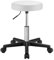 SONGMICS Barhocker auf Rollen, Barstuhl, höhenverstellbarer, Drehhocker, PU-Bezug, Arbeitshocker für Kosmetikstudios, Friseursalons, Büros, Praxen, wolkenweiß LJB061W01