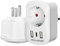 RealMade 2 Pack Reiseadapter USA Adapter, Amerika Deutschland Stecker mit 2USB 1USB C, Reiseadapter Thailand, International Adapter fur Kanada, Dominikanische Republik, Mexiko, Australien