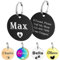 Hundemarke mit Gravur - FAMIPAWS Dog Tag Personalisiert mit Name, Symbol und Telefonnummer - Namensschild für Halsband - Tiermarke für Hunde, Katzen & Welpen - Rund