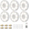 Electight 16 LEDs Under Cabinet Lights with Remote, 6 Pack Motion Sensor Lights Indoor Cordless,3 Color Temps Dimmable, Battery Operated USB Charging, for Wardrobe,Stairs,Closet,Hallway,Cabinets