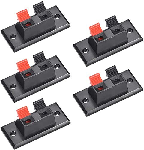 XYWHPGV 2 Wege Feder Lautsprecher Klemmen Clip Push-Release-Anschluss Audiokabel Klemmen Streifen Block Schwarz Rot WP2-3 5Pcs(ba4d4 1e61a bdfe2 229f0 98c65 ef956
