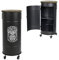 Meublorama Bar bidon avec Porte et roulettes – Design Old Glory, Dimensions 40x40x85 cm