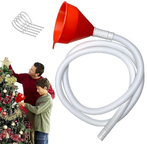 Paodduk Weihnachtsbaum-Trichter, Weihnachtsbaum-Bewässerungsgerät | Trichter mit 4,92 Fuß flexiblem Schlauch | Robuster, weit öffnender, Langer Trichter, multifunktionale Baumbewässerung für