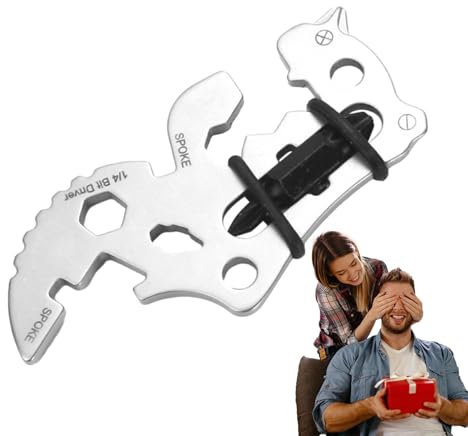 Herramientas multifunción de bolsillo, herramienta multifunción de cartera,Llave de radios de acero inoxidable - Herramienta 14 en 1, equipo de camping, gadget fresco versátil para actividades