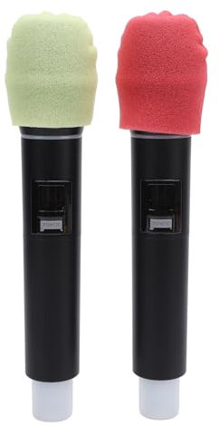 Akozon Luminous UHF Wireless Dynamic Microphone with Receiver for Home and Stage Performance
