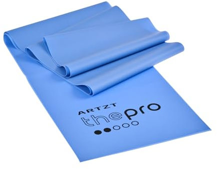 ARTZT thepro Fitness Band | Terrabänder Set 2m | Gymnastikband | Fitnessband aus Naturkautschuk | Stretchband | Gummiband Fitness | Trainingsbänder Krafttraining, Therapie, Reha, Sport (Hellblau)