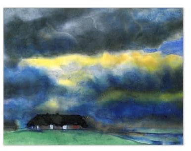 SDYSKKUG Emil Nolde Kunstdruck Leinwandbilder. Berühmte Gemälde Abstrakte Bild Reproduktion. Home. Moderne Wohnzimmer Poster 80x60cm Ungerahmt