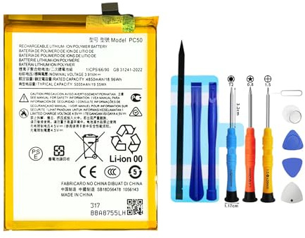 Vvuilsty PC50 Batteria di ricambio per Moto G54 5G Moto G14,0 Cycle batteria compatibile con Moto G54 5G XT2343 Moto G14 XT2341 con kit di attrezzi di riparazione