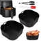2pcs Moule Air Fryer Silicone pour Philips 4.2L NA229/00 & NA320/00, Accessoires Air Fryer 4.2L - Plat Résistant 200°C, 4 Pack Accessoires pour Friteuses