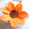 Bañera plegable de flores para jugar al bebé, tapete de cojín de girasol (naranja)