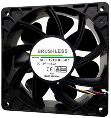 Fegtrtyoa pour Antmin Bitmain S7 S9 Connecteur de Ventilateur de Refroidisseur à 4 Broches Brosse sans Balais DC12V 5.0A Ventilateur de Refroidissement Bas