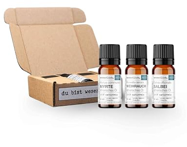 wesentlich. naturreine ätherische Öle Klarheit | Myrte Weihrauch Salbei | 3x10 ml | Duftöle für Diffuser & Duftlampe