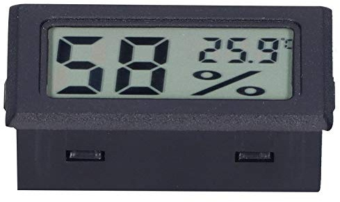 Temperaturmessgerät mit digitaler Anzeige und farbigem Hintergrund für Smart Home ABS-Innen- und Außenthermometer, Bereich von -50 bis 110 Grad Celsius, Modell FY11001, Weiß (Schwarz)