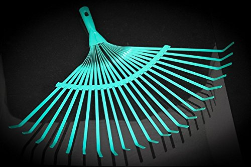 AGROHIT Laubrechen 22 Zinken Metal Laubharke Rechen Rasenrechen Harke 47 cm breit