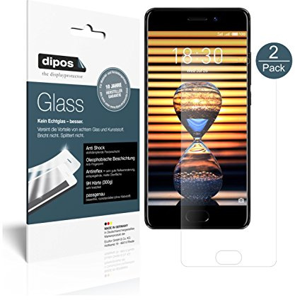 dipos I 2x Screen Protector matte compatible with Meizu Pro 7 Plus Flexible Glass 9H Display Protection (1x front & 1x back)