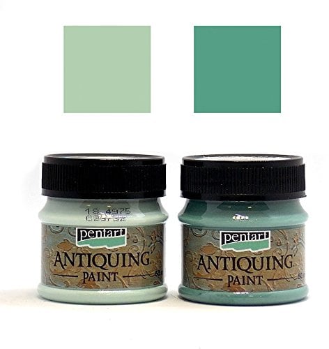 Zita's Creative Antikfarbe 2x50ml - Set 3. Vintagefarbe, Kreidefarbe, Mattfarbe, Bastelfarbe, Acrylfarbe,