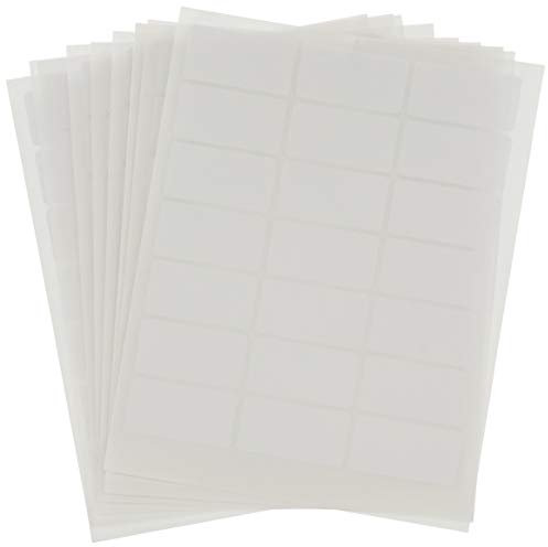 Alevar 210 Mehrzweck-Klebeetiketten mit abgerundeten Ecken, Format 37 x 19 mm, 21 weiße Etiketten pro Blatt, Packung mit 10 Blatt