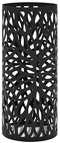 vidaXL Schirmständer Blattmotiv Stahl Regenschirmhalter Regenschirmständer