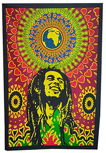NK GLOBAL Bob Marley Wandbehang Wandbild Poster Bedruckte Baumwolle Stoff Tischdecke Deko Tischläufer Yoga Matte