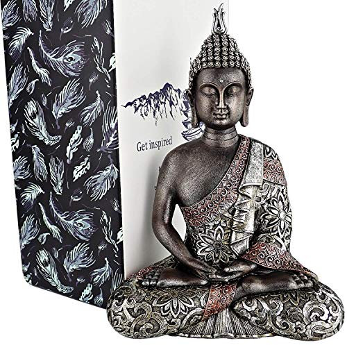 25DOL Buddha-Statuen für Zuhause 18,5 cm Buddha-Statue (Die letzte Meditation) Sammlerstücke Figuren Meditation, spirituelles Wohnzimmer, Yoga Zen Dekor Hindu- und Ostasiatische Dekoration