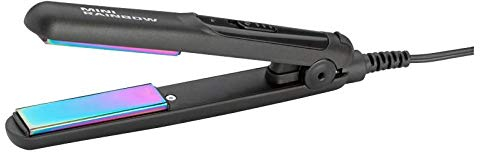 GAMMAPIU' Mini Plancha De Pelo Profesional Rainbow, Efecto Recto Largo, Elimina La Electrostática, Interruptor De Encendido Y Apagado, Temperaturas Ajustables, Electrónico, Enchufe Italiana