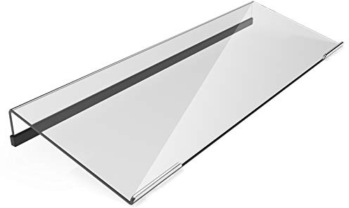 KOTEMON Acryl geneigter Computer Tastaturständer für ergonomisches Tippen, Tastaturablage Halter mit Silikon Anti-Rutsch-Hülle, Klar