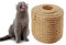 Sisalseil 8mm für Katze Scratcher Katzenkratzbaum reparieren und ersetzen, DIY Kratzmöbel - Kratzbaum, Kratzteppich & Matte, Kätzchen Kicker Spielzeug, Naturjute 50m/164ft