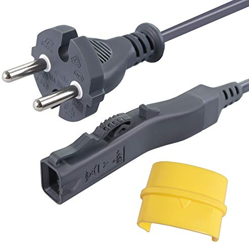 Hochwertiges Netzkabel/Ersatzkabel 10 Meter mit Montageclip - Passend für Vorwerk Kobold VK 200 - Bestleistung beim Saugen